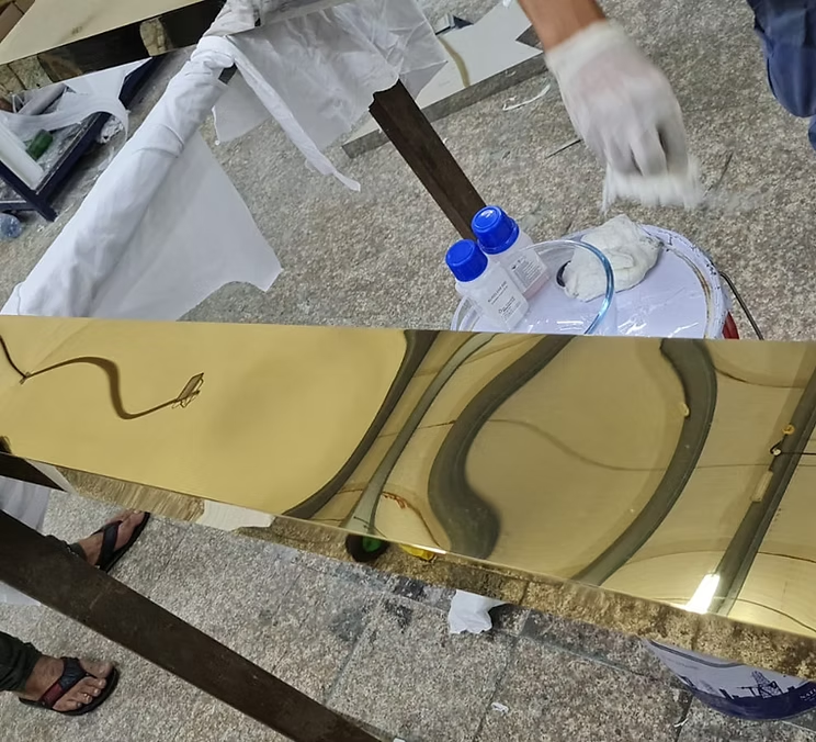 Brush Gold Plating
